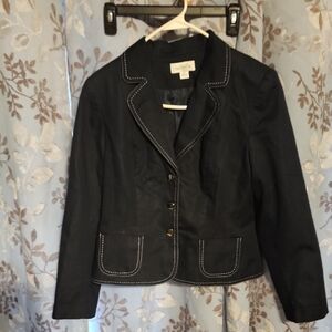 Isabella Navy Blazer with White Detailing